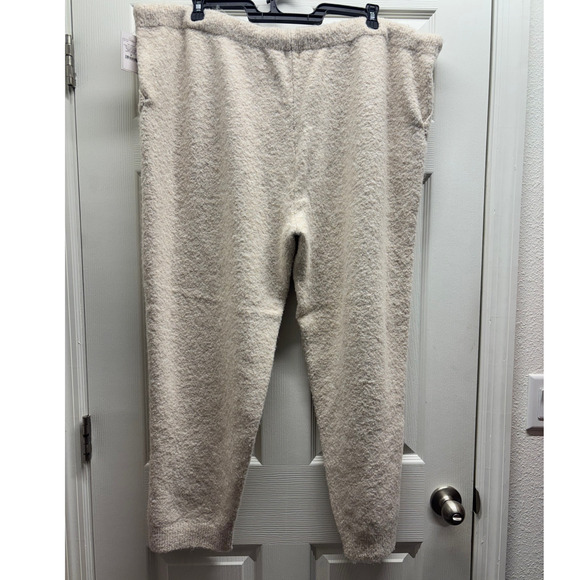 NWT Auden Size 3X Oat Cream Oatmeal Super Soft Sweater Knit Jogger Sleep Pants - Picture 3 of 8
